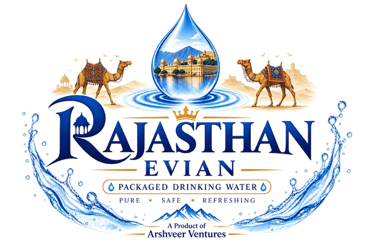 Rajasthan Evian — packaged drinking water, a product of Arshveer Ventures